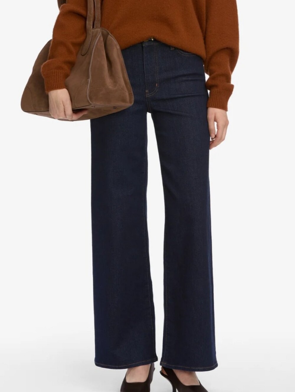 Frame Le Slim Palazzo Dark Rinse Wide-leg Size 29